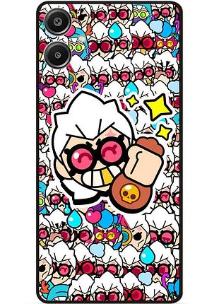 Силиконовый бампер чехол для samsung a05 стикеры бравл белль brawl