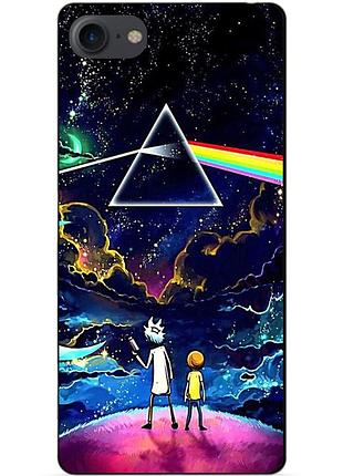 Силиконовый бампер чехол для iphone 7 с рисунком рик и морти rick and morty