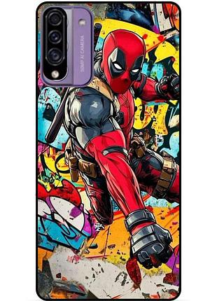 Чехол силиконовый бампер для samsung m11 с рисунком deadpool marvel дэдпул