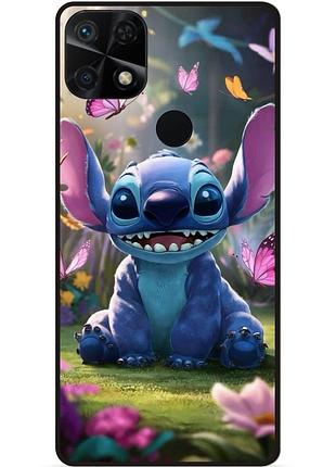 Силиконовый бампер чехол для xiaomi poco c40 стич и лило stitch