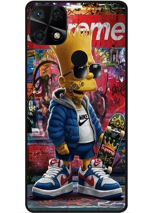 Чехол силиконовый бампер для xiaomi redmi 10c с рисунком барт симпсон marvel simpsons