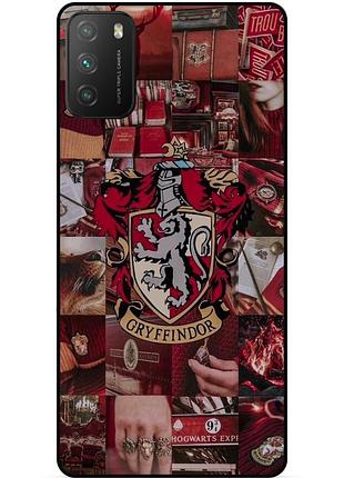Силиконовый бампер чехол для xiaomi poco m3 с рисунком гриффиндор gryffindor гарри поттер harry potter