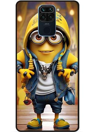 Чехол силиконовый бампер для xiaomi redmi note 9 с рисунком миньон marvel