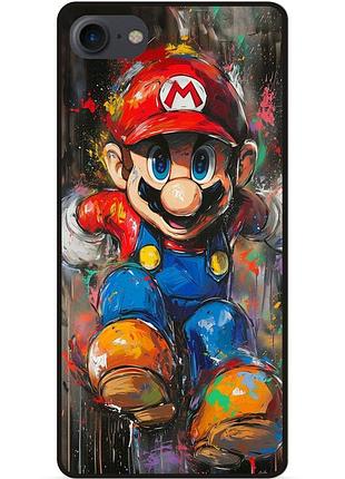 Силіконовий бампер чохол для iphone 7 з малюнком марио marvel mario