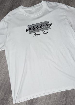 Brooklyn new york белая хлопок футболка,біла бруклін футболка