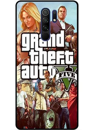 Силіконовий бампер чохол для xiaomi redmi 9 з малюнком gta гта