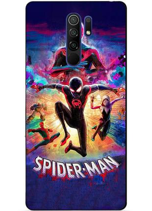 Силиконовый бампер чехол для xiaomi redmi note 8 pro spider man человек паук майлз моралес