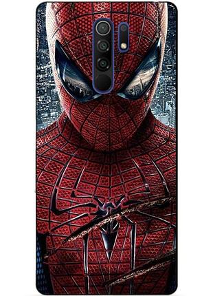 Силиконовый бампер чехол для xiaomi redmi 9 человек паук spider man