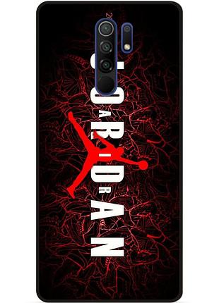 Чехол силиконовый бампер для xiaomi redmi 9 с рисунком air jordan джордан