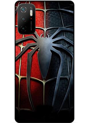 Силіконовий чохол бампер для xiaomi poco m3 pro з малюнком людина-павук spider man