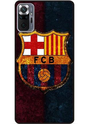 Чехол силиконовый бампер для xiaomi redmi note 10 pro с рисунком барселона barcelona