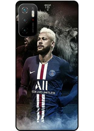 Силиконовый бампер чехол для xiaomi poco m3 pro с рисунком neymar неймар