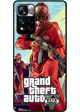 Силіконовий бампер чохол для xiaomi redmi note 11 pro plus 5g з малюнком gta гта