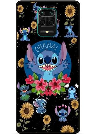 Силиконовый чехол бампер для xiaomi redmi note 9 pro с картинкой стич stitch