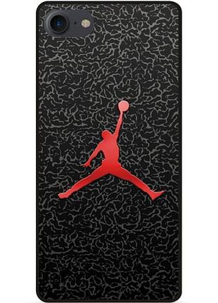 Чехол силиконовый бампер для iphone 8 с рисунком jordan джордан