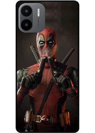 Силиконовый бампер чехол для xiaomi redmi a2 с рисунком дэдпул deadpool