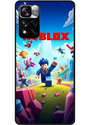 Силіконовий чохол бампер для xiaomi redmi note 11 pro plus 5g з малюнком roblox гра в кальмара роблокс