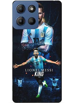 Чехол силиконовый бампер для motorola moto g15 с рисунком messi аргентина месси