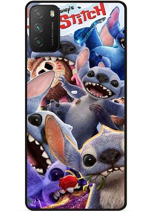 Силіконовий бампер чохол для xiaomi poco m3 з картинкою стіч stitch
