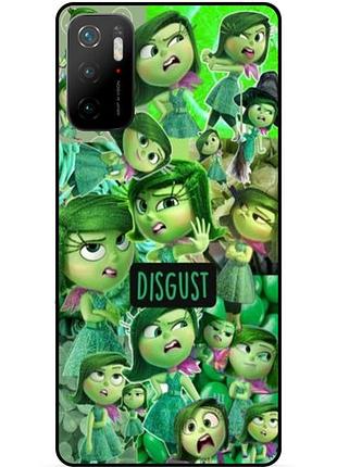 Чехол силиконовый бампер для xiaomi poco m3 pro с рисунком головоломка disgust