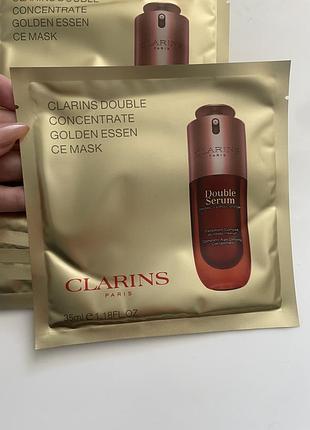 Тканинна маска для обличчя clarins double concentrate golden essence mask 35 ml