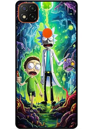 Силіконовий чохол бампер для xiaomi redmi 9c з малюнком рік і морті rick and morty