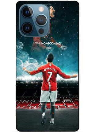 Силиконовый бампер чехол для iphone 12 pro max с рисунком роналдо мю ronaldo