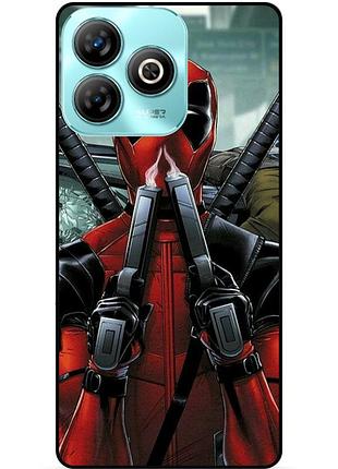 Чехол силиконовый бампер для zte blade a75 с рисунком дэдпул deadpool
