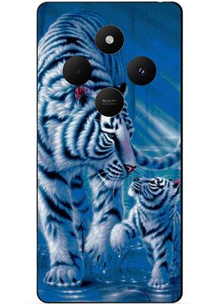 Чехол силиконовый бампер для xiaomi poco c75 с рисунком тигры