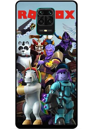 Силіконовий чохол бампер для xiaomi redmi note 9 pro з малюнком роблокс roblox