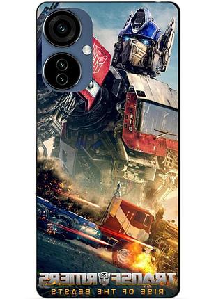 Силиконовый чехол бампер для oppo a3 с рисунком оптимус прайм трансформеры