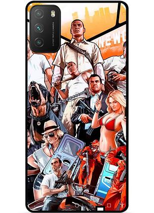 Чехол силиконовый бампер для xiaomi poco m3 гта gta