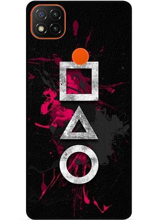 Силіконовий чохол бампер для xiaomi redmi 9c з малюнком гра в кальмара