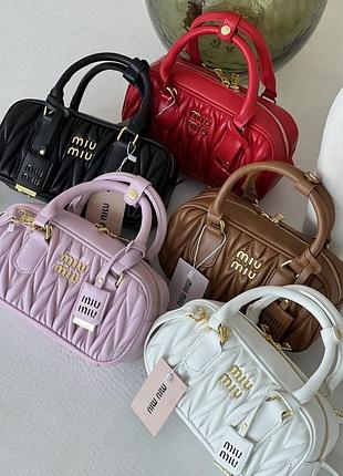 Женская сумка miu miu из натуральной кожи в нескольких цветах👜