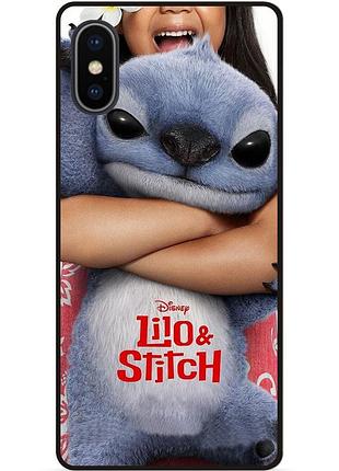 Силиконовый чехол бампер для iphone xs стич и лило stitch