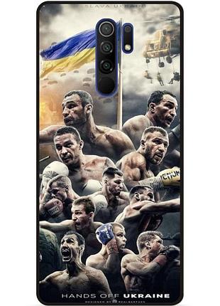 Чехол силиконовый бампер для xiaomi redmi 9 с рисунком бокс украина кличко усик