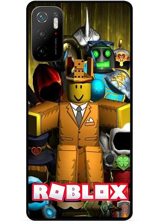Силиконовый чехол для xiaomi poco m3 pro с рисунком roblox роблокс