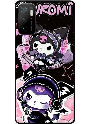 Силіконовий бампер чохол для xiaomi poco m3 pro з малюнком kuromi куроми