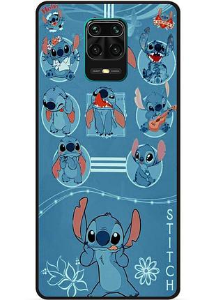 Силиконовый бампер чехол для xiaomi redmi note 9s с картинкой stitch стич