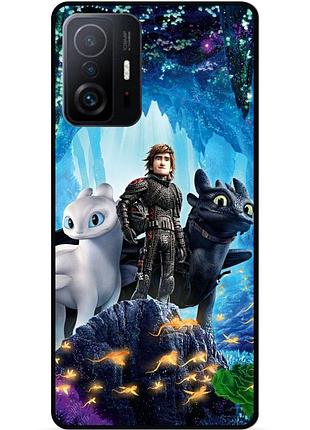 Чехол силиконовый для xiaomi 11t с рисунком как приручить дракона