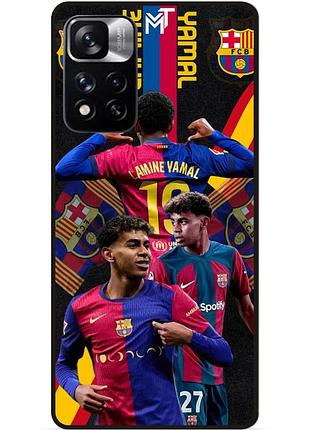 Силіконовий чохол бампер для xiaomi redmi note 11 pro plus 5g з малюнком ламин ямаль lamine yamal barcelona