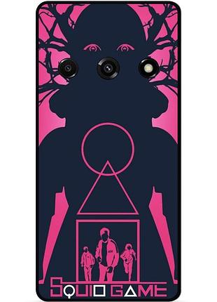 Силиконовый чехол бампер для samsung j3 j320 игра в кальмара squid game