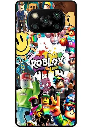 Силиконовый чехол для xiaomi poco x3 с рисунком роблокс roblox
