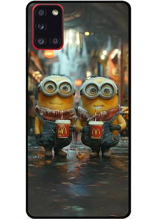 Силиконовый чехол бампер для samsung a71 с картинкой миньоны minion