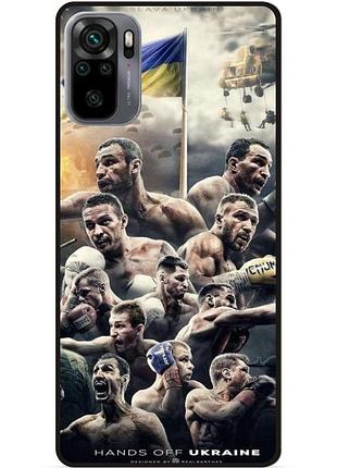 Чехол силиконовый бампер для xiaomi redmi note 10 с рисунком бокс украина кличко усик