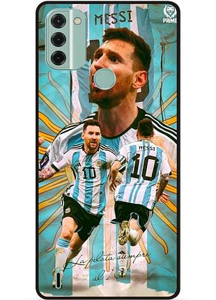 Силиконовый бампер чехол для nokia c31 с рисунком messi аргентина месси