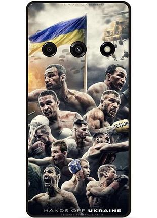 Чехол силиконовый бампер для samsung j3 j320 с рисунком бокс украина кличко усик