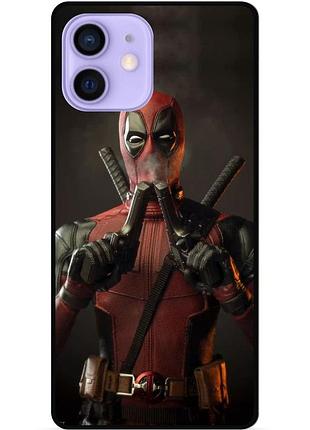 Силиконовый бампер чехол для iphone 11 с рисунком дэдпул deadpool