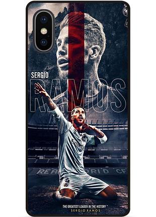 Чехол силиконовый бампер для iphone xs max с рисунком sergio ramos серхио рамос