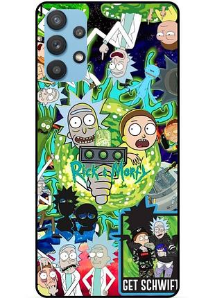 Силіконовий чохол бампер для samsung a73 з малюнком rick and morty рік і морті